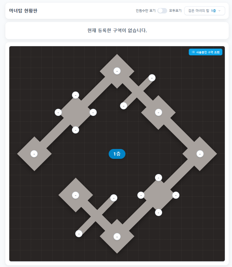 마녀탑 현황판(사이트) 소개 — 공개 안내 이미지 1